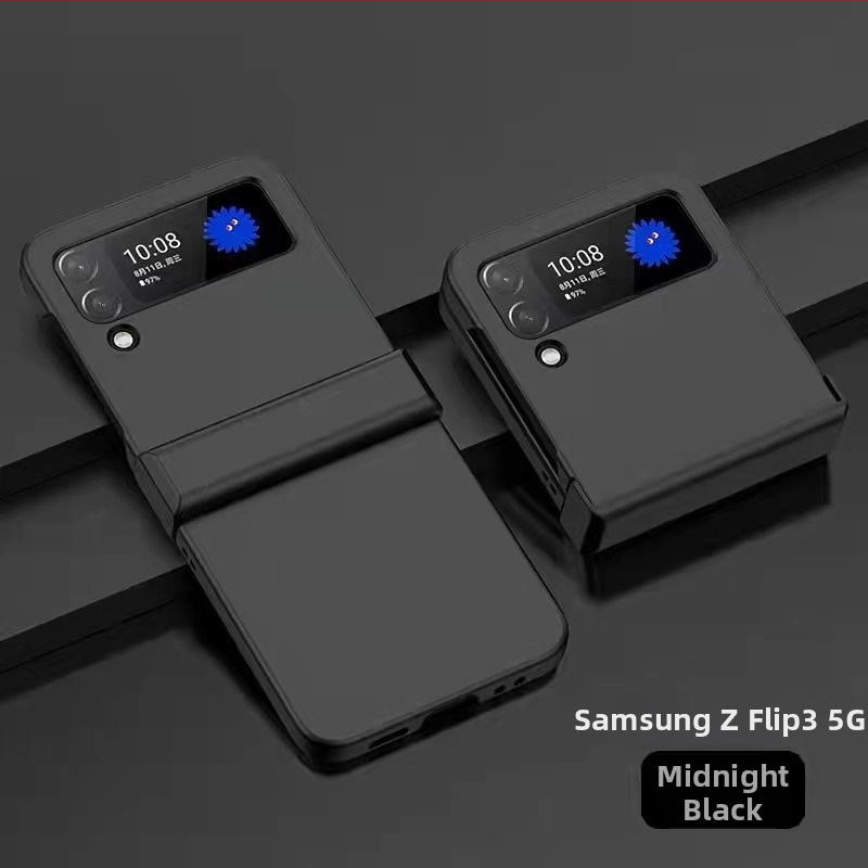 Samsung Galaxy Z Fold3 un Z Flip5 aizsargkārta – trīsdaļīgs PC korpuss ar ādas sajūtu, plastmasas liešana, izturīgs pret nolietojumu, drošība pret kritieniem, pret pirkstu nospiedumiem