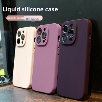 Carcasă de telefon cu acoperire completă a obiectivului, anti-cădere, construcție cu lichid, pentru seria iPhone 13/14