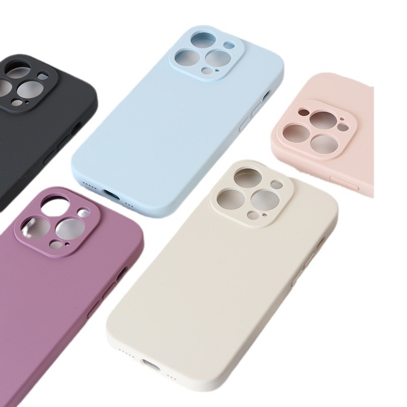 Carcasă de telefon cu acoperire completă a obiectivului, anti-cădere, construcție cu lichid, pentru seria iPhone 13/14