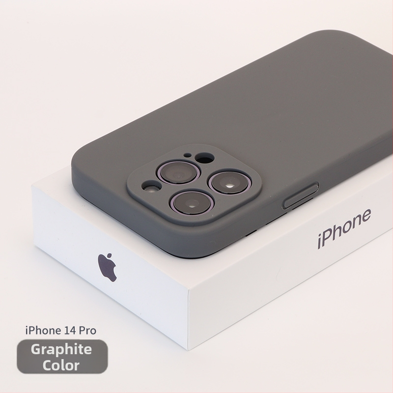 Carcasă de telefon cu acoperire completă a obiectivului, anti-cădere, construcție cu lichid, pentru seria iPhone 13/14