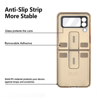 Телефонен кейс за Samsung Z Flip6/5 — PC+кожа, инжекционно формован, анти падане, персонализируем аксесоар