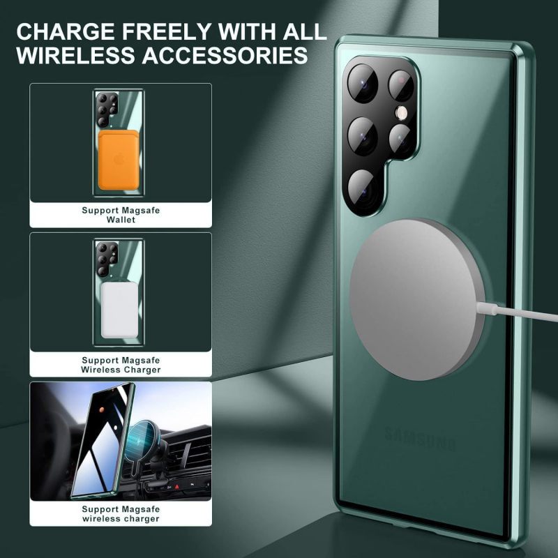 Carcasă Samsung S25U/S24FE cu construcție din aliaj de aluminiu și sticlă, prelucrare CNC, antișoc și rezistență la uzură