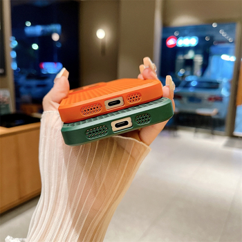 Калъф за телефон с магнитна система за отвеждане на топлината, твърд корпус за Apple iPhone Pro Max серия, TPU+PC, прорезан дизайн, заден капак, дизайн за двойки