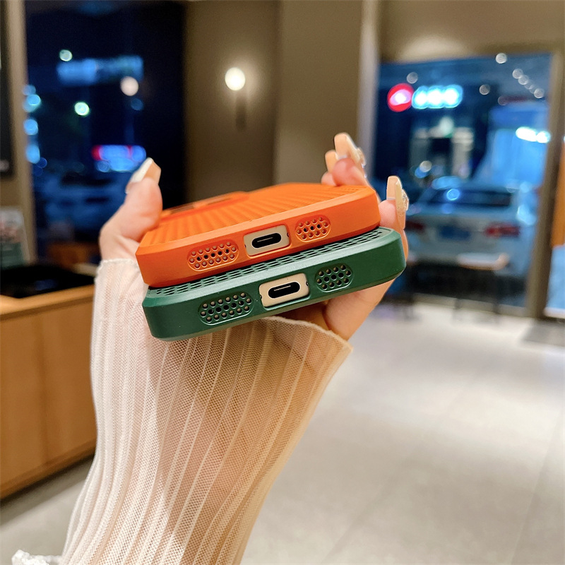 Carcasă dură magnetică cu disipare a căldurii pentru Apple iPhone Pro Max seria, TPU+PC, design gol, capac spate, design pentru cupluri