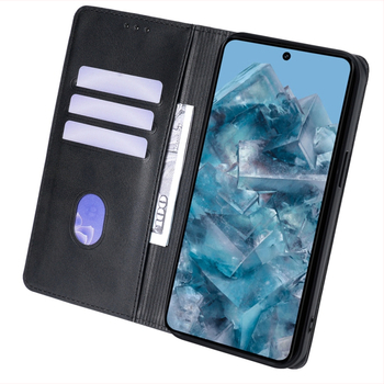 Калъф за телефон Google Pixel с отварящ се капак, PU+TPU, ръчна изработка, магнитна стойка, модел Calf pattern magnetic suction