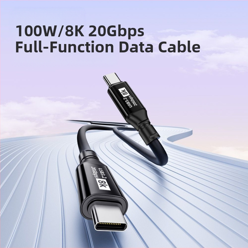 USB3.2 кабел за данни с два Type-C конектора, OTG и видео изход, дължина 0.25–2 м, OEM производство