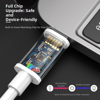 TYPE-C кабел за iPhone 15, бързо зареждане, 60W, TPE, конектор с един край