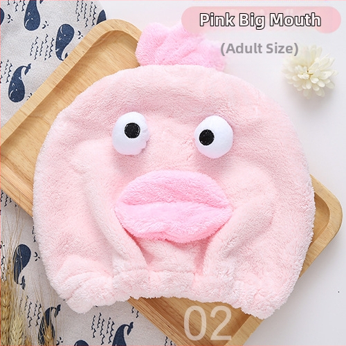 Șapcă pentru uscat părul copiilor, din fleece coral, moale, absorbant, cu design animat miel/înger, brodată. Material: fibre ultra-fine; Componenta principală: fibre de poliester; Fir: 10; Personalizare: Da; Greutate: 50–79 g