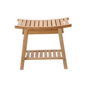 Μπάνιο σκαμπό Νάνζου από μπαμπού-ξύλο, αντιολισθητικό, με παχύτερο κάθισμα και χώρο αποθήκευσης