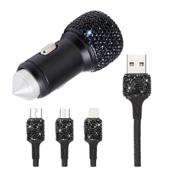 Puppy Legend Едно към три автомобилен кабел за зареждане – Micro USB, Алуминиева сплав, 3 изхода, Зареждане само (без пренос на данни)