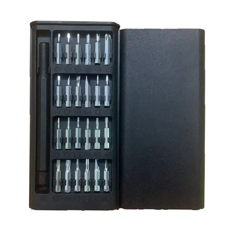 24-u-1 set odvijača za mobitele, računala i naočale – magnetski, S2 legura alatnog čelika, krstaste glave, težina 282 g