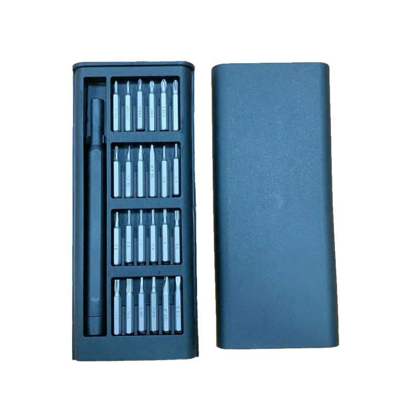 24-u-1 set odvijača za mobitele, računala i naočale – magnetski, S2 legura alatnog čelika, krstaste glave, težina 282 g