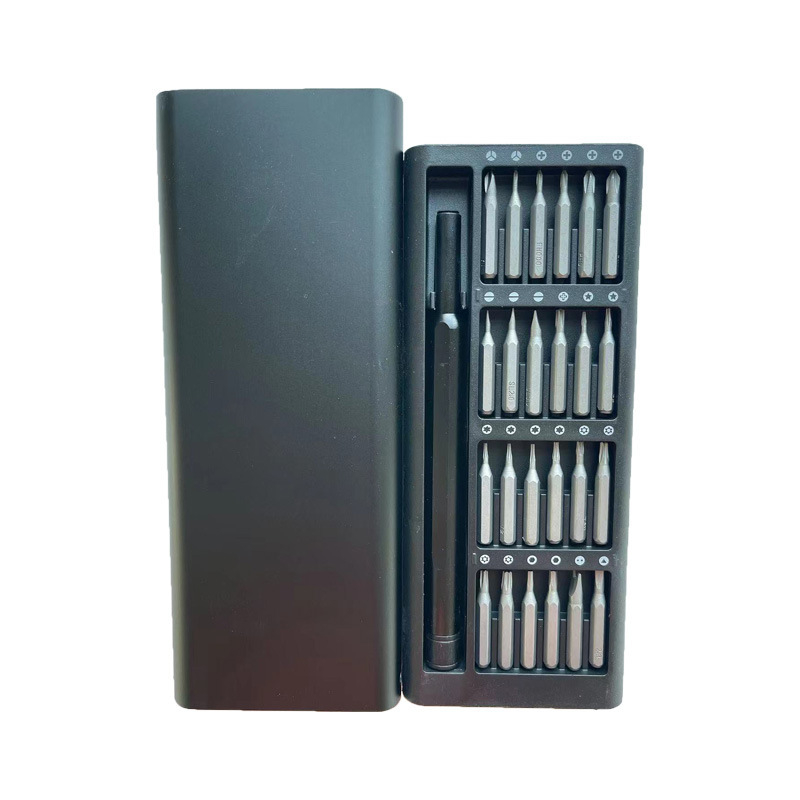 24-u-1 set odvijača za mobitele, računala i naočale – magnetski, S2 legura alatnog čelika, krstaste glave, težina 282 g