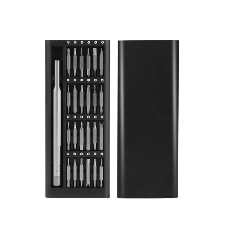 24-u-1 set odvijača za mobitele, računala i naočale – magnetski, S2 legura alatnog čelika, krstaste glave, težina 282 g