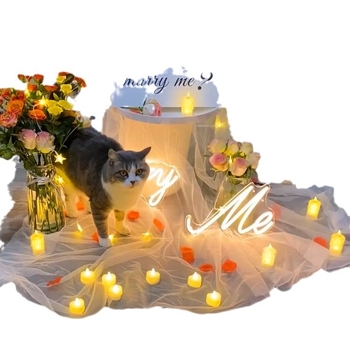 Bezdima LED svijeća za romantične prijedloge i scensku dekoraciju | Vosak od smjese soje | Značka: Drugo