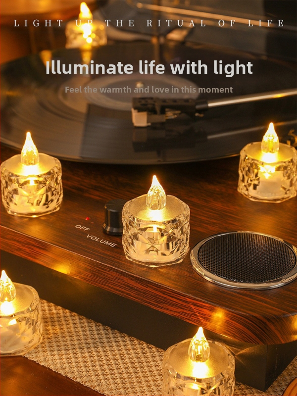 LED бездимна свещ за романтични предложения и атмосфера | Смесен соев восък | Марка: Друго