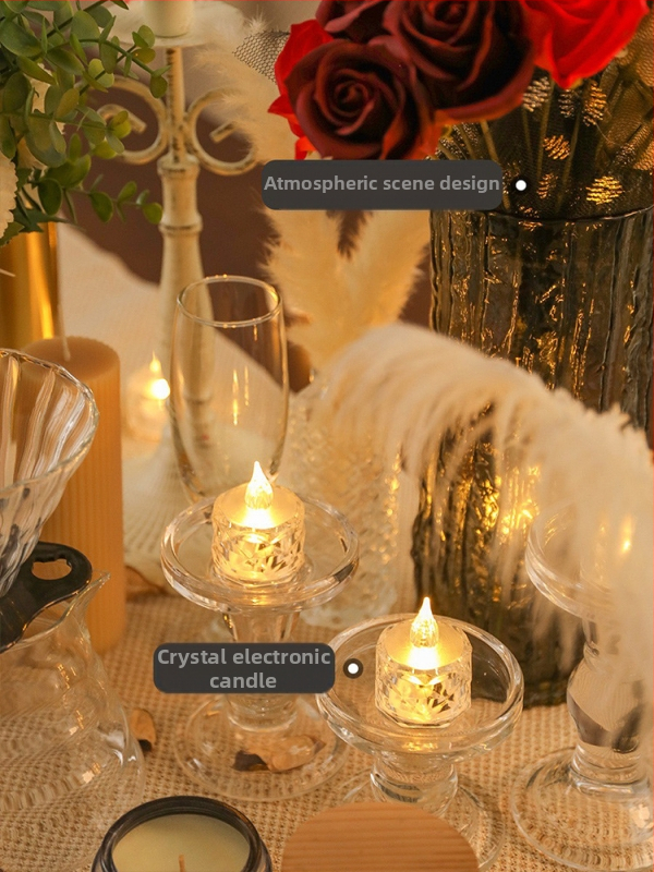 LED бездимна свещ за романтични предложения и атмосфера | Смесен соев восък | Марка: Друго