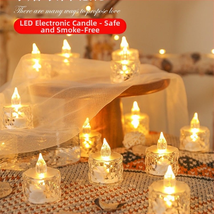 Bezdima LED svijeća za romantične prijedloge i scensku dekoraciju | Vosak od smjese soje | Značka: Drugo