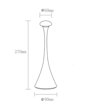 Φωτιστικό περιβάλλοντος για κομοδίνο με μεταλλική βάση, μοντέρνο μινιμαλιστικό στυλ, μοντέλο T823, τάση ≤36V