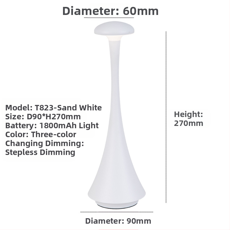 Амбиентна светлина нощна лампа с метална конструкция, модерен стил, модел T823, напрежение ≤36V