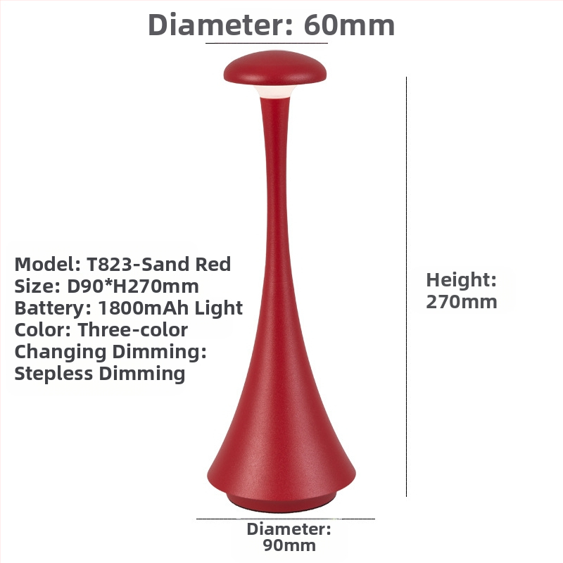 Амбиентна светлина нощна лампа с метална конструкция, модерен стил, модел T823, напрежение ≤36V