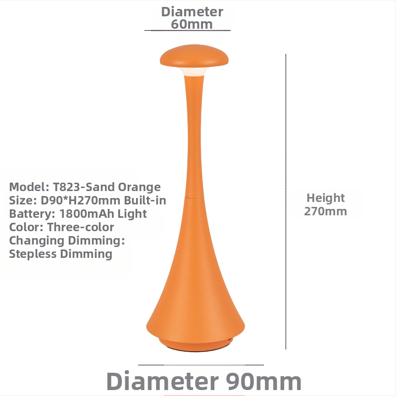 Амбиентна светлина нощна лампа с метална конструкция, модерен стил, модел T823, напрежение ≤36V