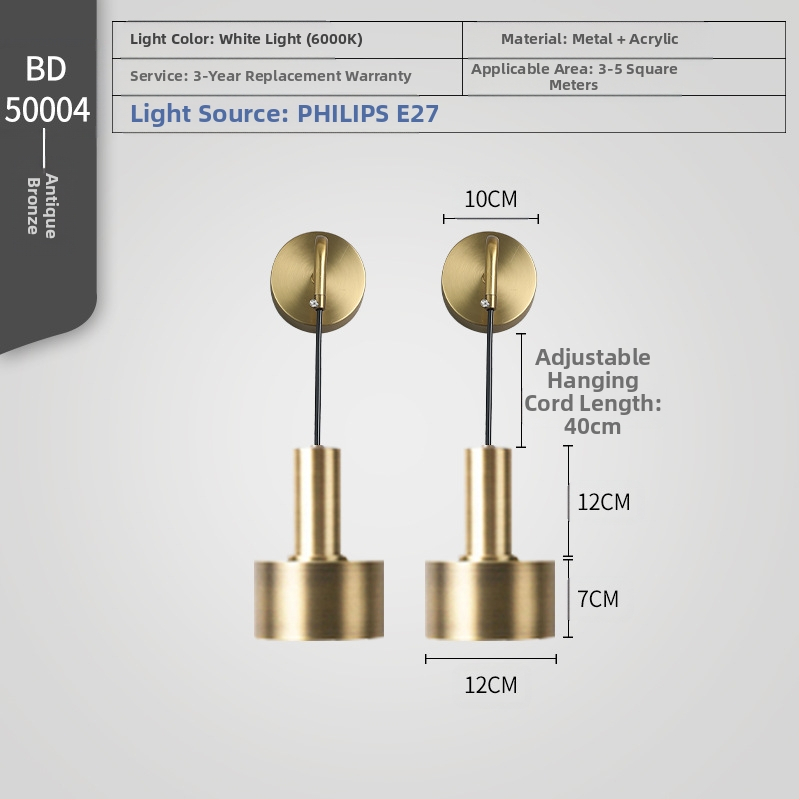 Zidna lampa za spavaću sobu – LED rasvjeta, 111–240V, FCC-B, Hyun Pole Island