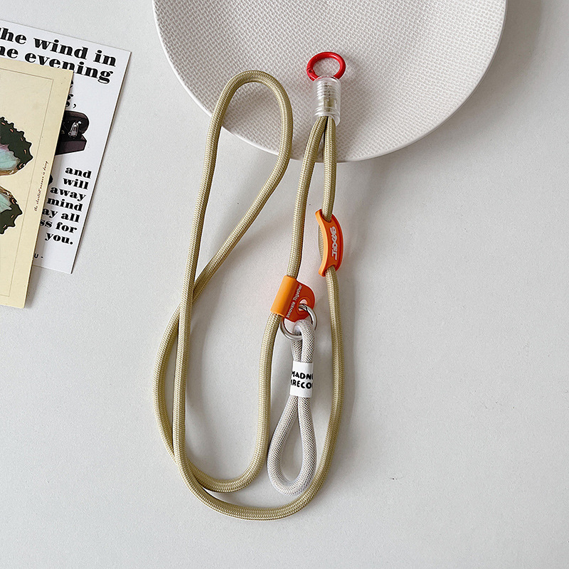 Lanyard pentru telefon cu bretea încrucișată și cataramă dublă — durabil, unisex, curea din nailon, șnur poliester, cataramă metalică