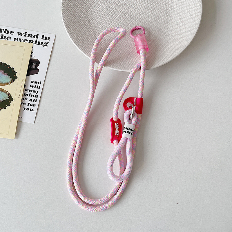 Lanyard pentru telefon cu bretea încrucișată și cataramă dublă — durabil, unisex, curea din nailon, șnur poliester, cataramă metalică