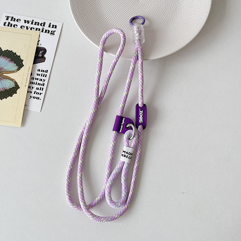 Lanyard pentru telefon cu bretea încrucișată și cataramă dublă — durabil, unisex, curea din nailon, șnur poliester, cataramă metalică