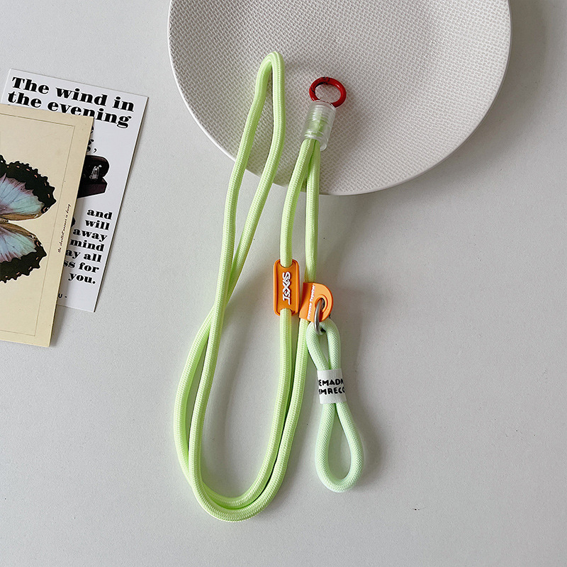 Lanyard pentru telefon cu bretea încrucișată și cataramă dublă — durabil, unisex, curea din nailon, șnur poliester, cataramă metalică