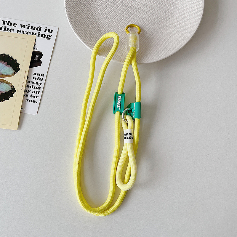 Lanyard pentru telefon cu bretea încrucișată și cataramă dublă — durabil, unisex, curea din nailon, șnur poliester, cataramă metalică