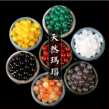 Χάντρες από αχάτη, χαλαρές χάντρες, επεξεργασία μαργαριτωδών φινιρίσματος, ευγενές μοτίβο, προέλευση Χενάν