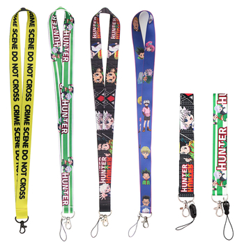 Hunter x HunterTweред калъф за карта с презрамка — полиестер, карикатурен стил, общо предназначение, подходящ за автобусна карта, студентска карта и служебно удостоверение