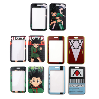 Hunter x HunterTweред калъф за карта с презрамка — полиестер, карикатурен стил, общо предназначение, подходящ за автобусна карта, студентска карта и служебно удостоверение