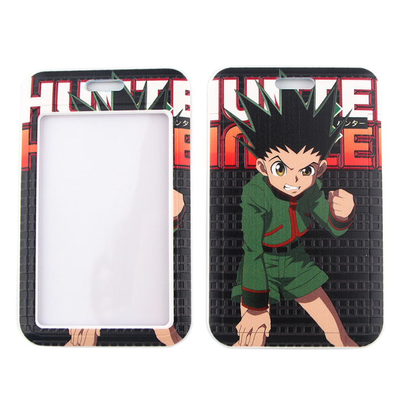 Hunter x HunterTweред калъф за карта с презрамка — полиестер, карикатурен стил, общо предназначение, подходящ за автобусна карта, студентска карта и служебно удостоверение