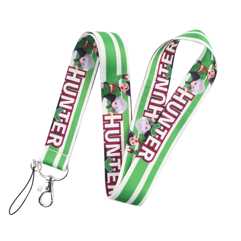 Hunter x HunterTweред калъф за карта с презрамка — полиестер, карикатурен стил, общо предназначение, подходящ за автобусна карта, студентска карта и служебно удостоверение