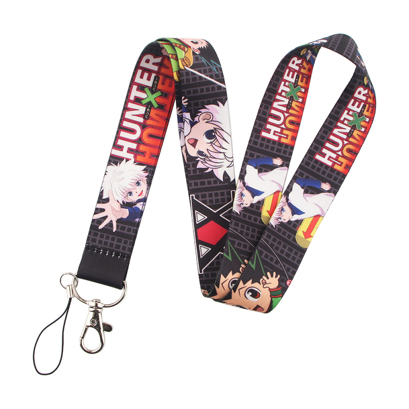 Hunter x HunterTweред калъф за карта с презрамка — полиестер, карикатурен стил, общо предназначение, подходящ за автобусна карта, студентска карта и служебно удостоверение