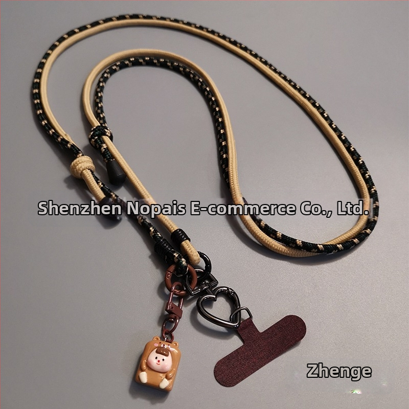 Lanyard na mobilný telefón - nylon, Ručne vyrobený, Unisex, Prívesok zahrnutý