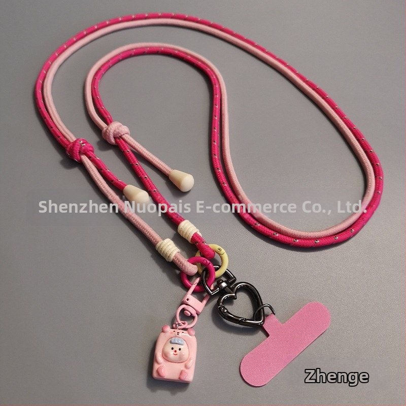 Lanyard na mobilný telefón - nylon, Ručne vyrobený, Unisex, Prívesok zahrnutý