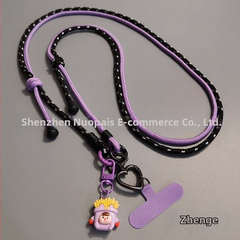 Lanyard na mobilný telefón - nylon, Ručne vyrobený, Unisex, Prívesok zahrnutý