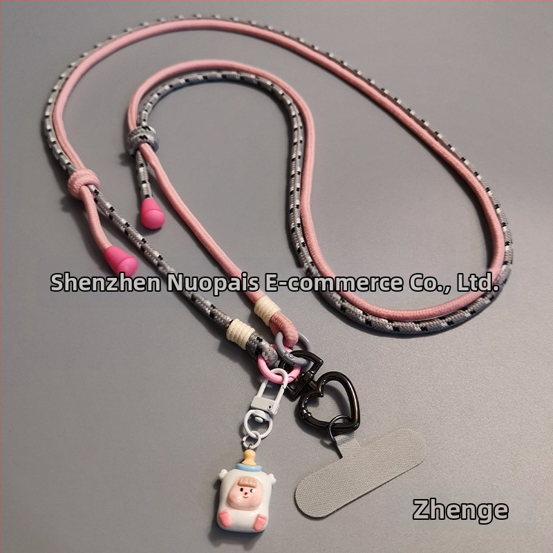 Lanyard na mobilný telefón - nylon, Ručne vyrobený, Unisex, Prívesok zahrnutý