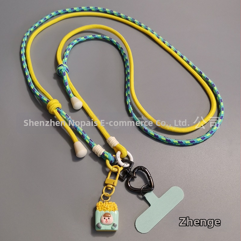 Lanyard na mobilný telefón - nylon, Ručne vyrobený, Unisex, Prívesok zahrnutý