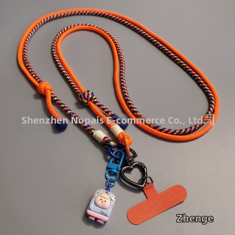 Lanyard na mobilný telefón - nylon, Ručne vyrobený, Unisex, Prívesok zahrnutý