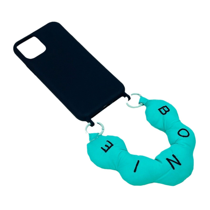 Carcasă de telefon din bumbac cu bretea DIY și geantă de încheietură – design original, ornament suspendat, model stele/soare și lună, cusut