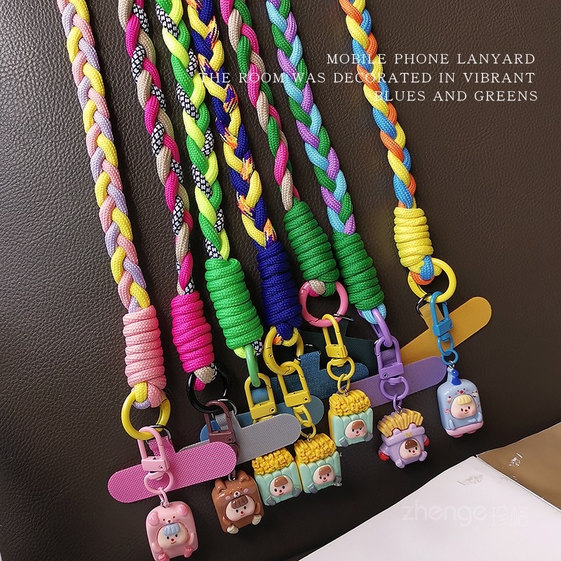 Lančić za telefon preko ramena s dizajnom od tri niti; ručno rađeno; ženski stil; višenamjenski