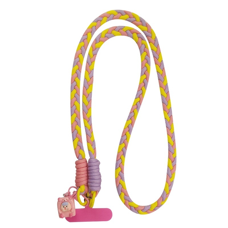 Lančić za telefon preko ramena s dizajnom od tri niti; ručno rađeno; ženski stil; višenamjenski