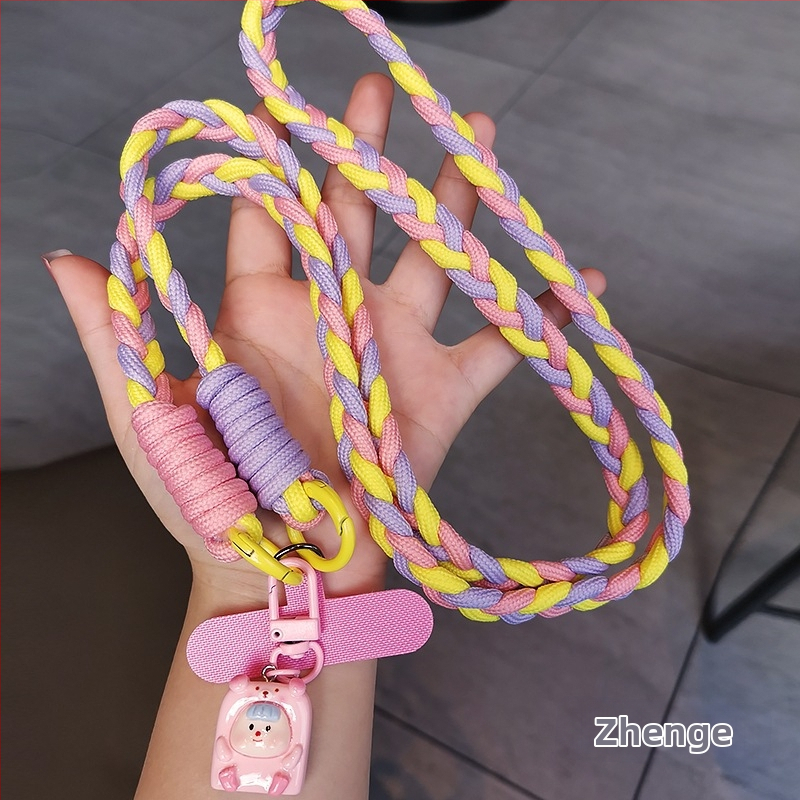 Lančić za telefon preko ramena s dizajnom od tri niti; ručno rađeno; ženski stil; višenamjenski