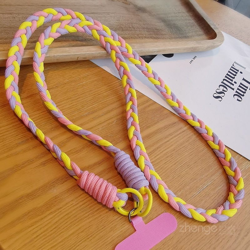 Lančić za telefon preko ramena s dizajnom od tri niti; ručno rađeno; ženski stil; višenamjenski