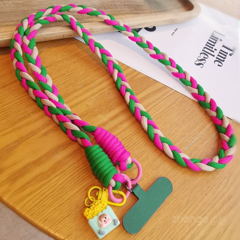 Lančić za telefon preko ramena s dizajnom od tri niti; ručno rađeno; ženski stil; višenamjenski